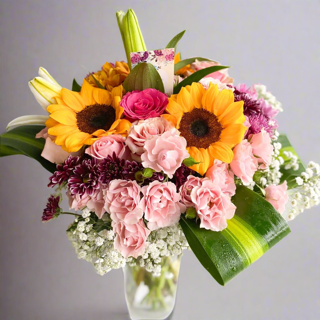 birthday flowers, seasonal flowers, flower arrangements in vase