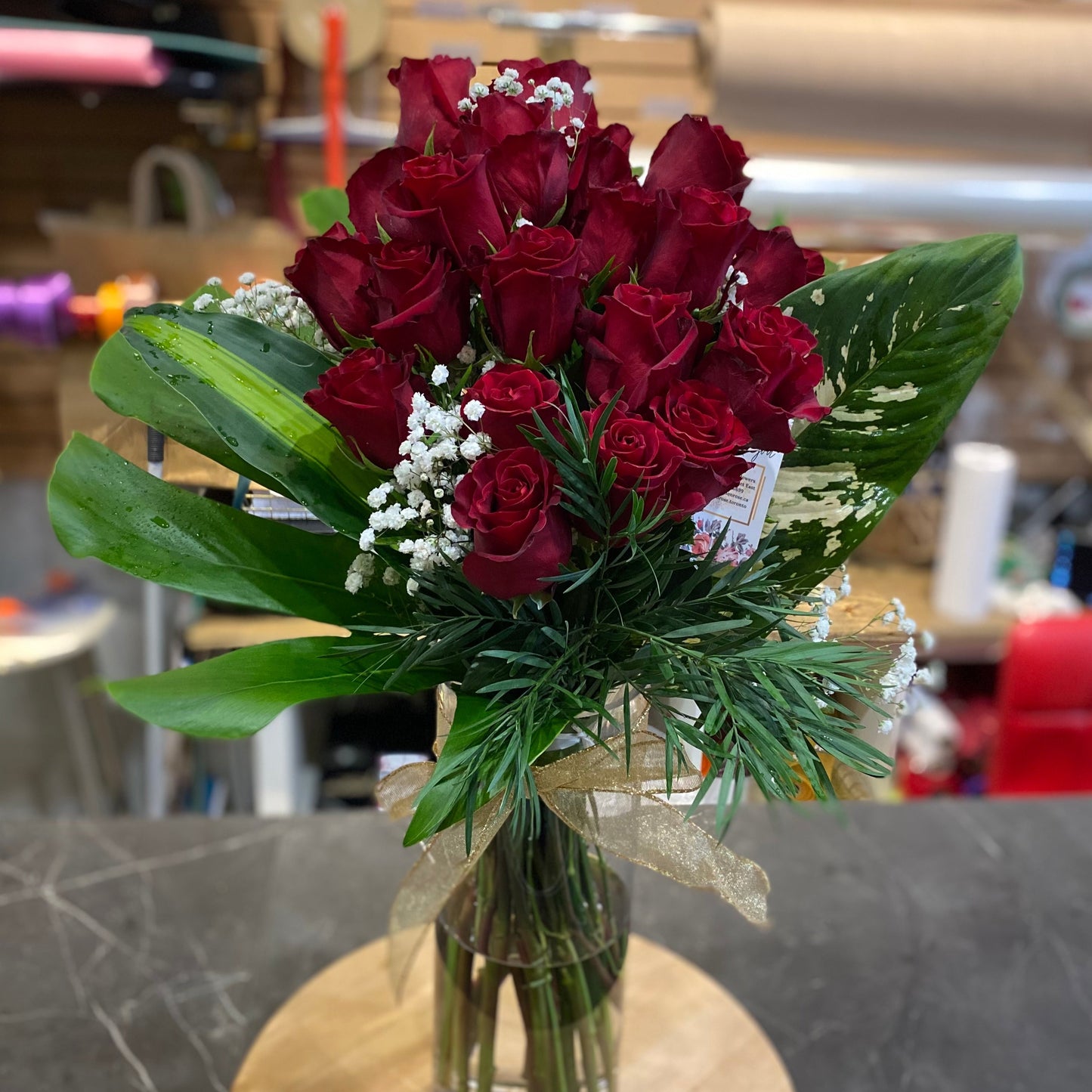 Long Stem Red Roses