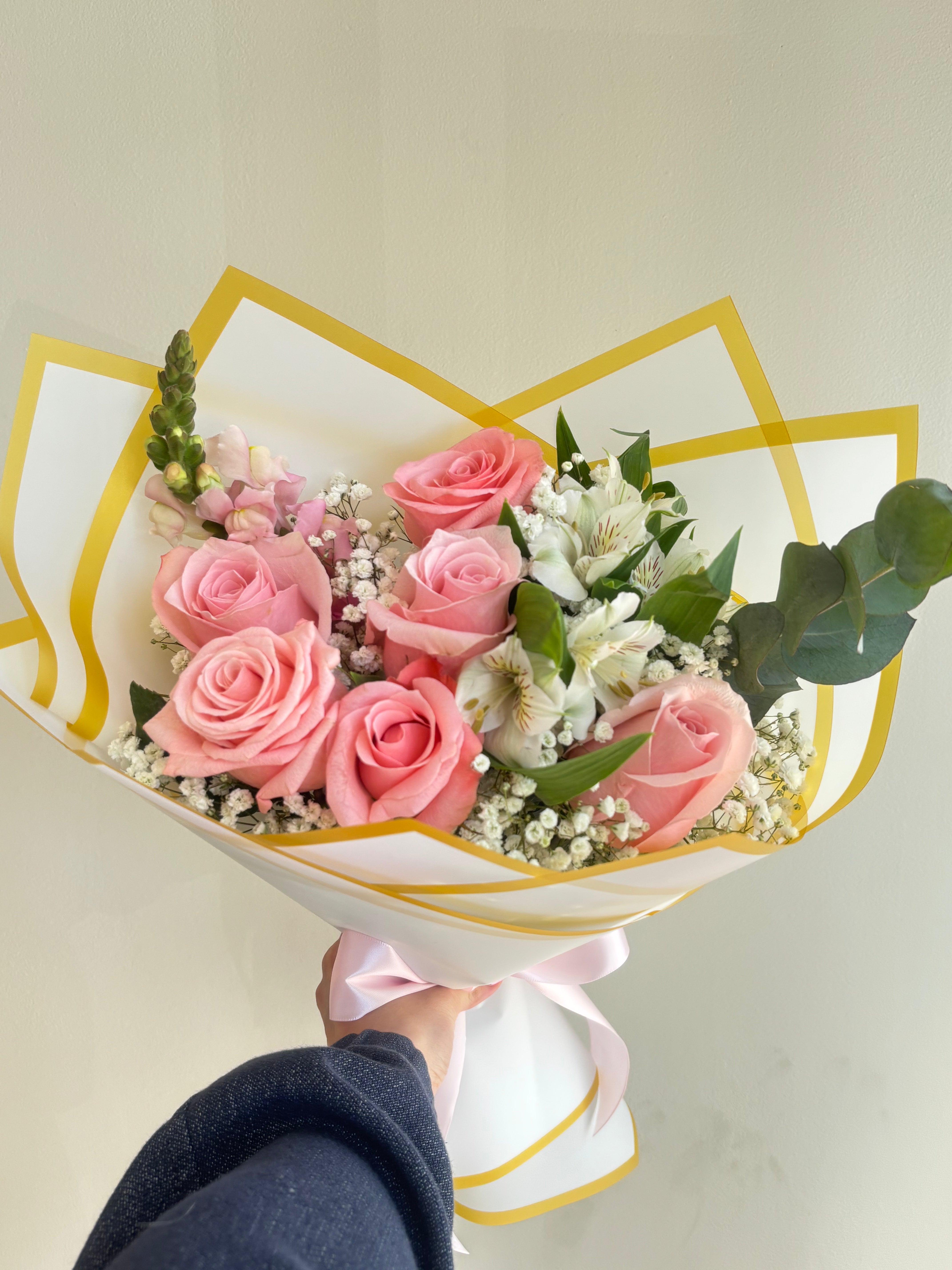Baby Pink Roses Bouquet