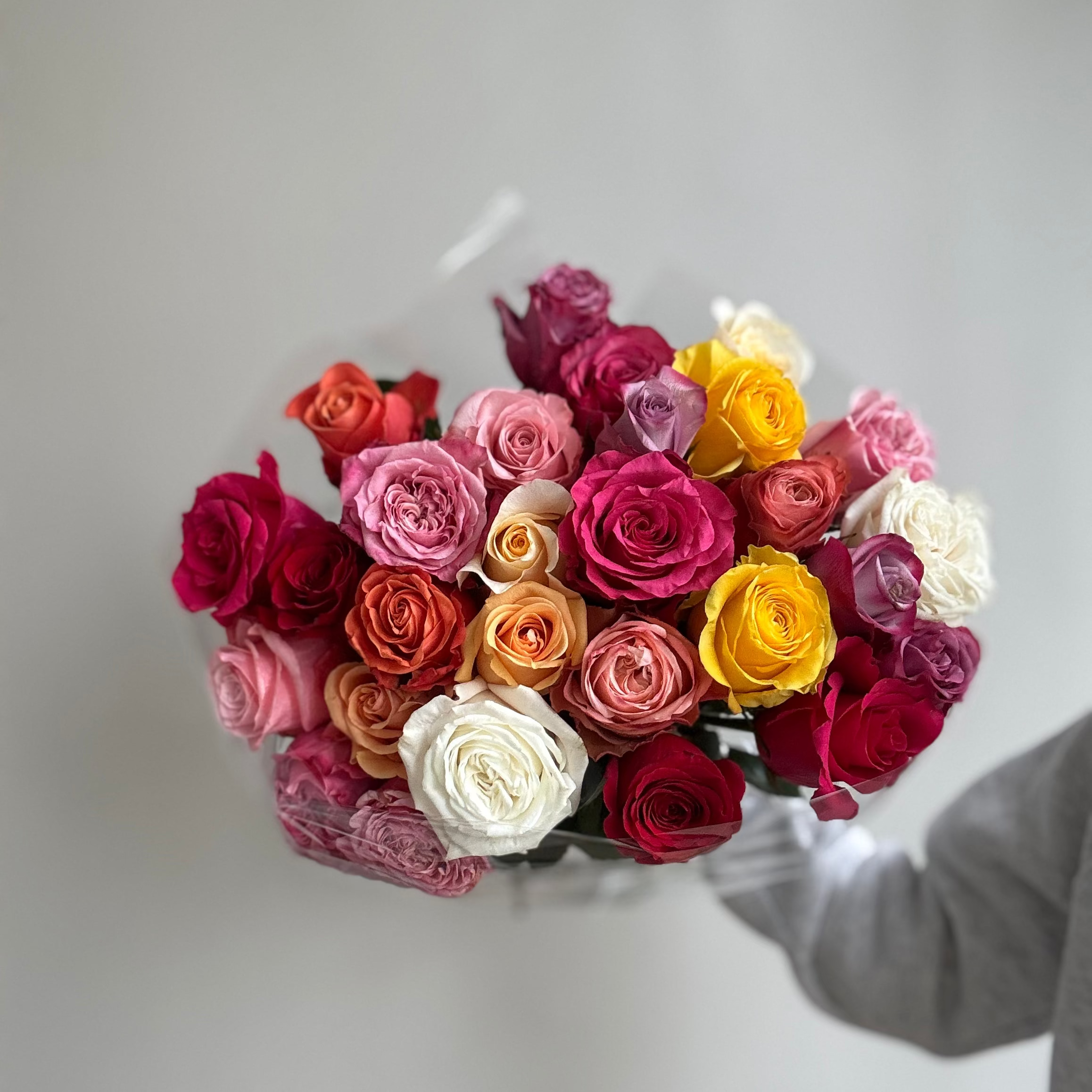 All Spilt Color Roses Short-Stemmed Colourful Mixed Roses – Million Rose Flowers