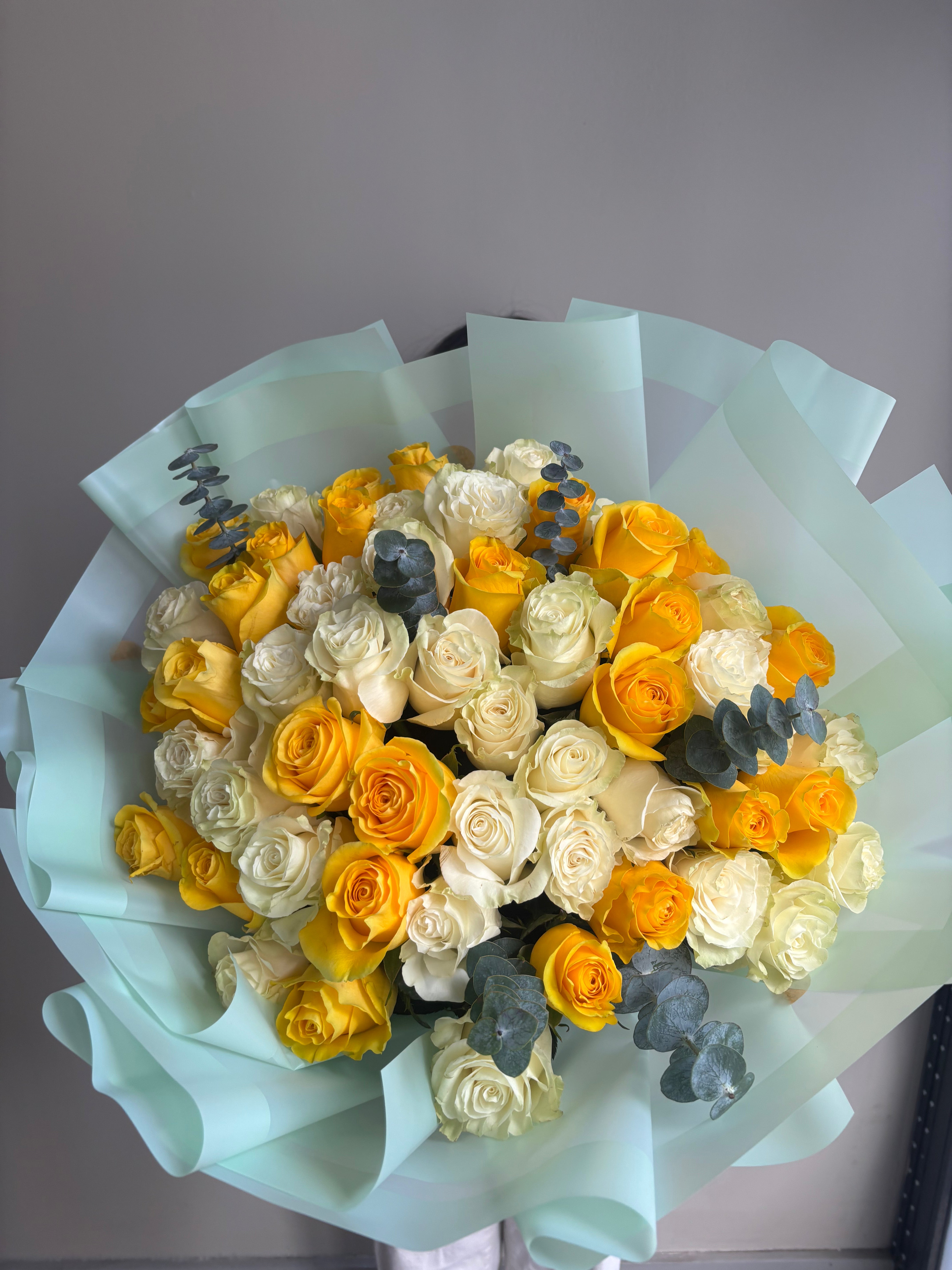 Yellow and White Roses