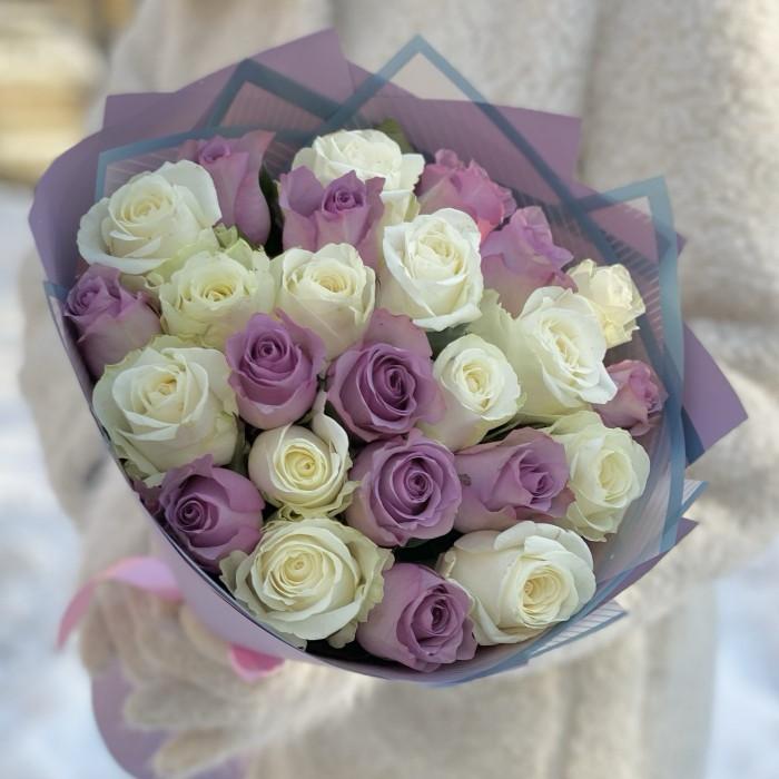 Purple and White Roses