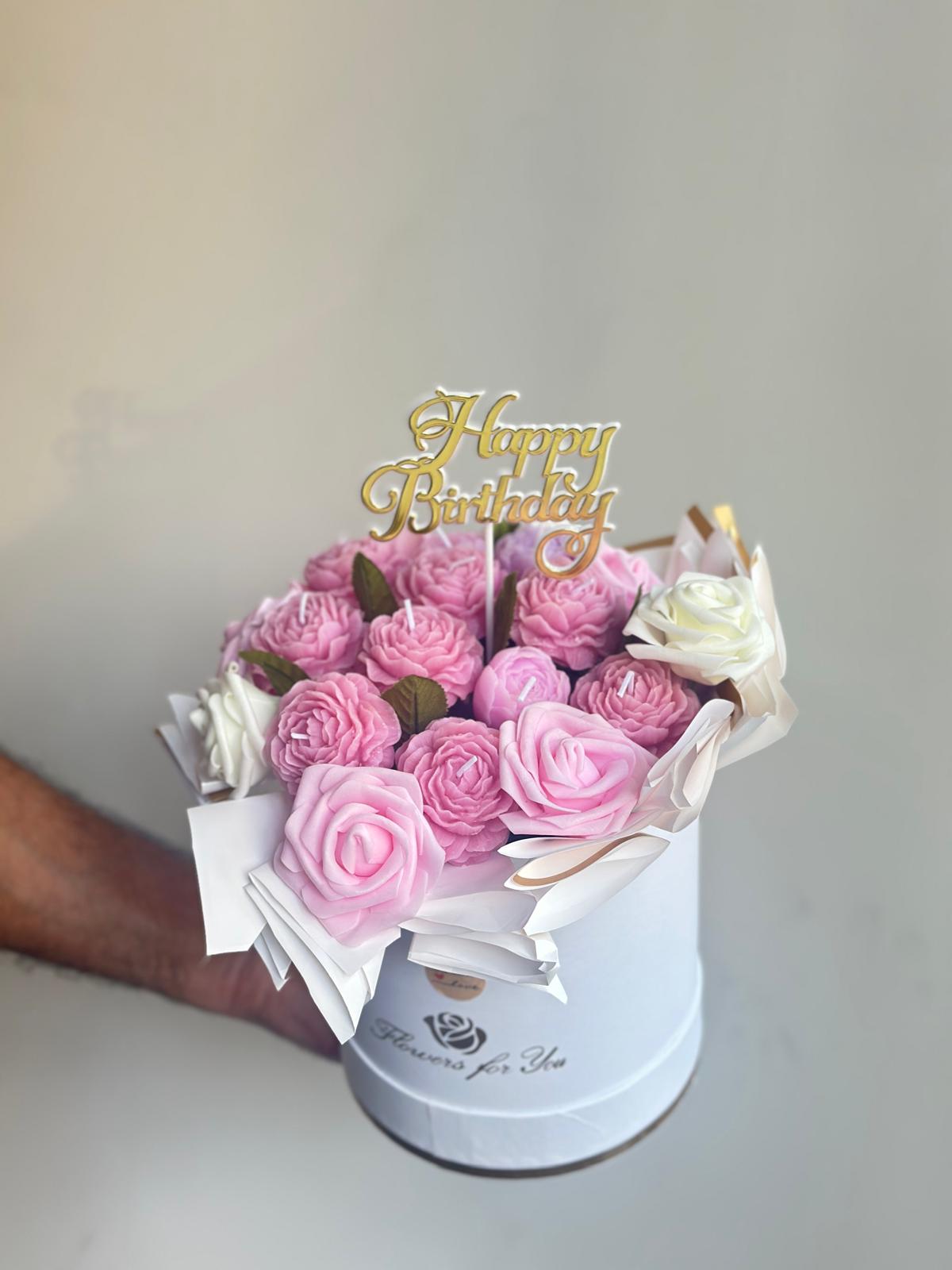 Birthday Bloom Handmade Candle
