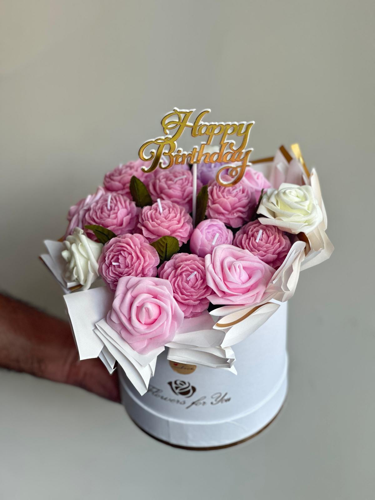 Birthday Bloom Handmade Candle