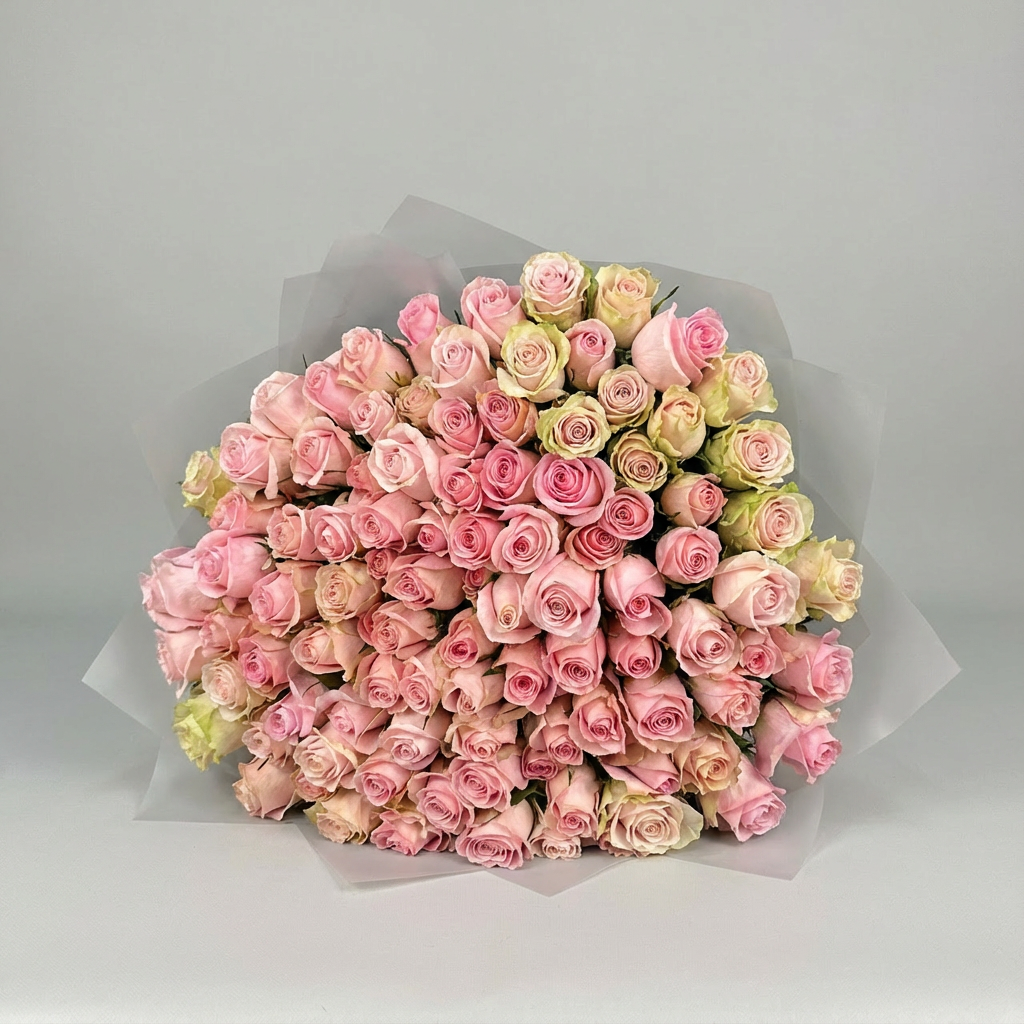 101 Minimalist Baby Pink Bouquet