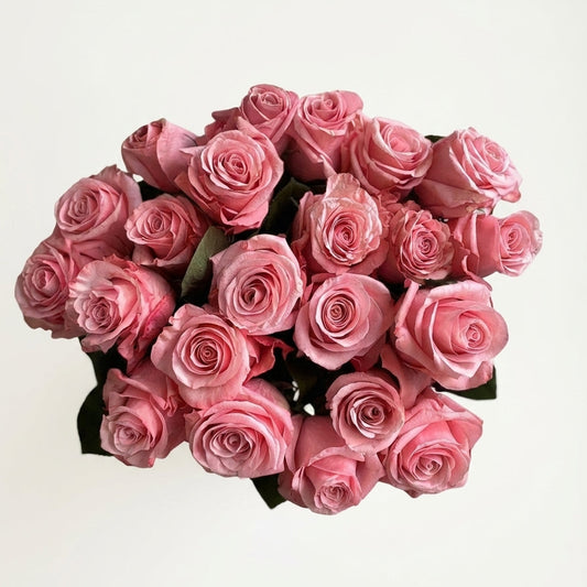 Short-Stemmed Luciano Light Pink Roses