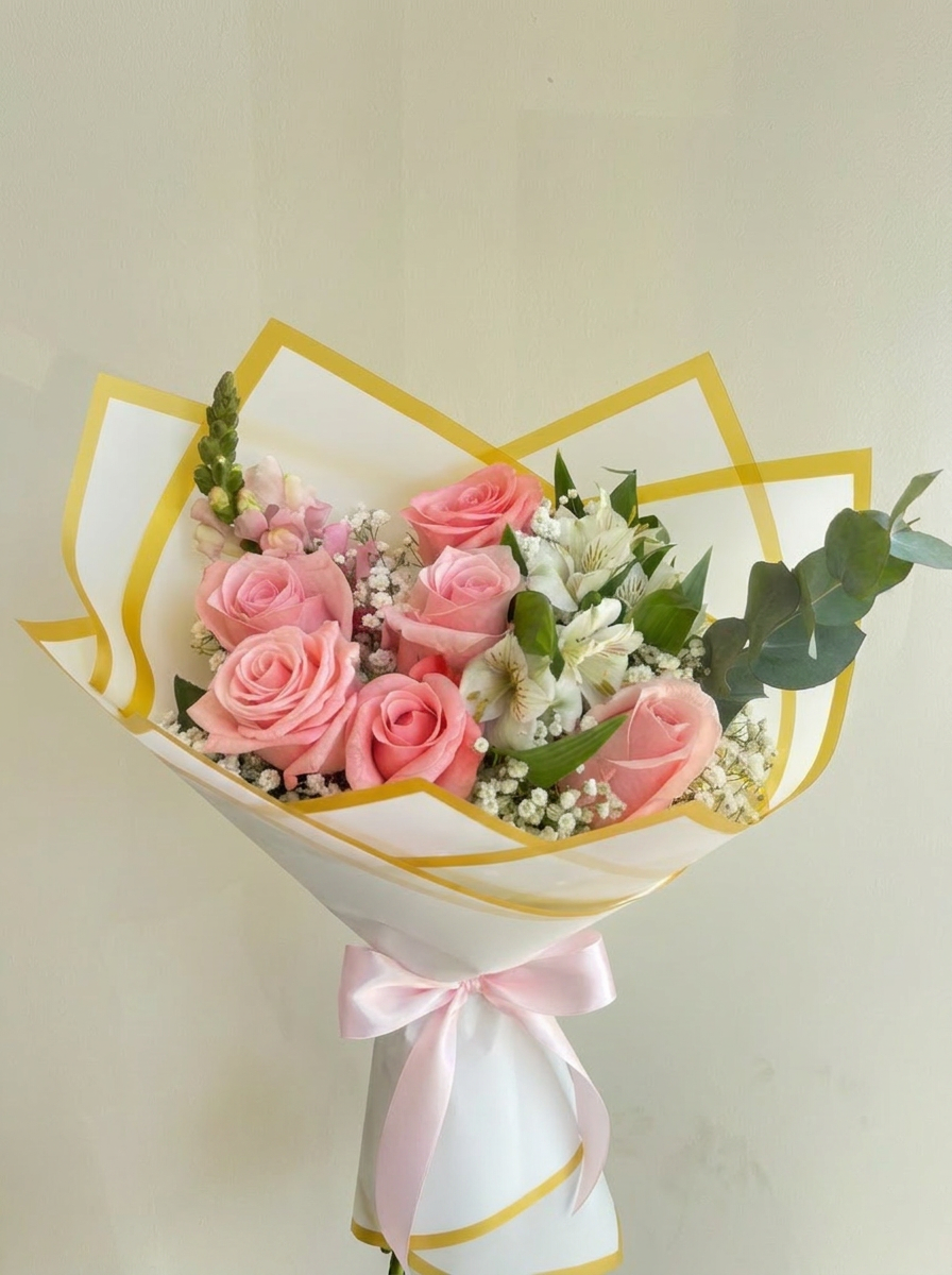 Baby Pink Roses Bouquet