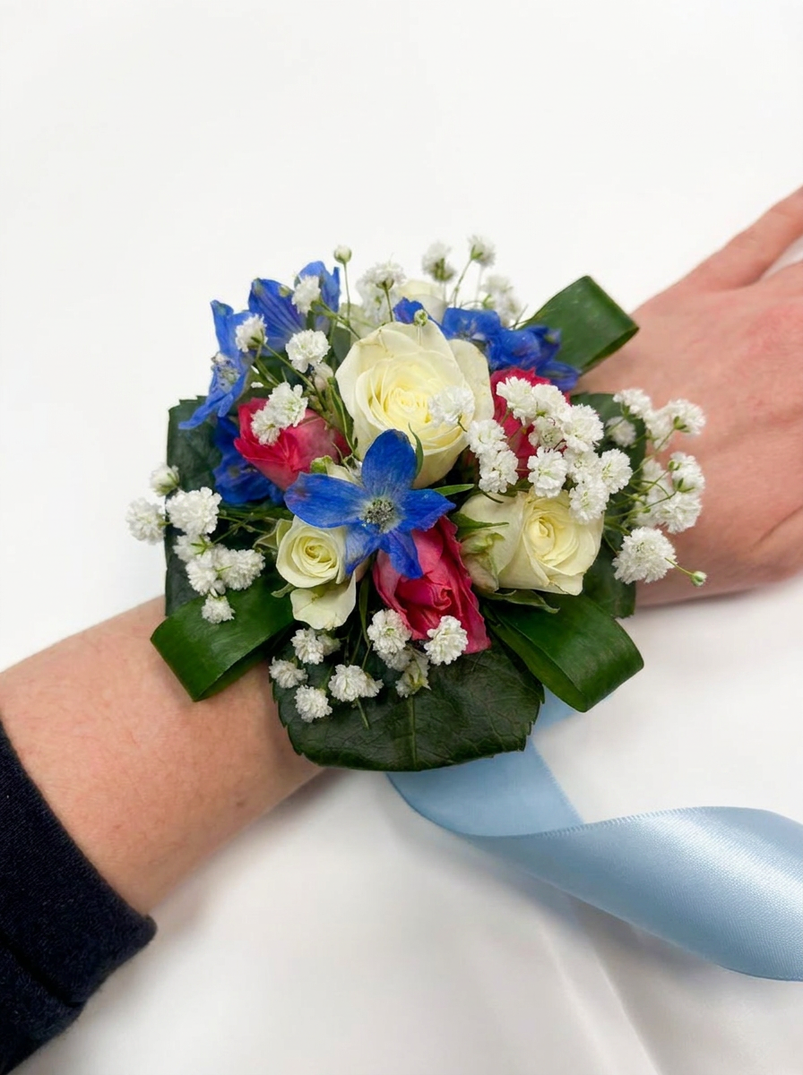 Sky Blue Hand Coursage