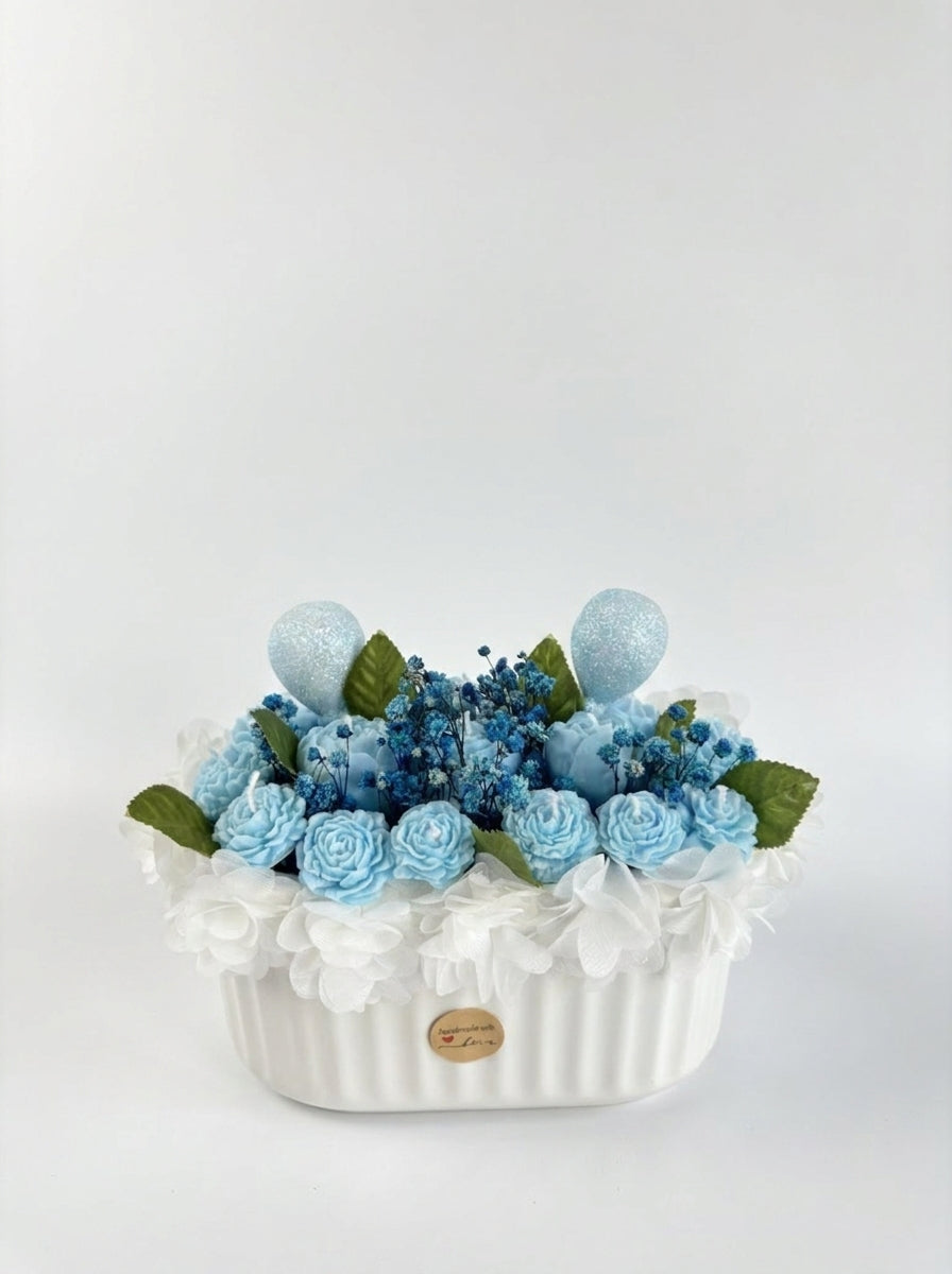 Sapphire Petals Handmade Candle