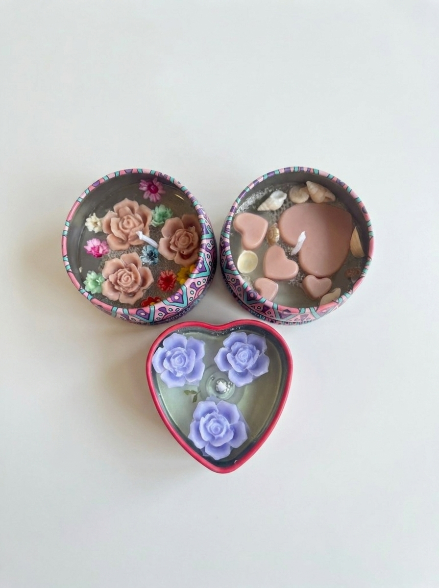 Mini Heart-Shaped Handmade Candle