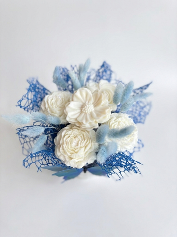 Azure Bloom Handmade Candle