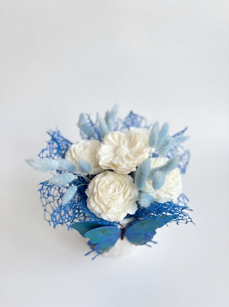 Azure Bloom Handmade Candle