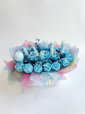 Indigo Petals Handmde Candle