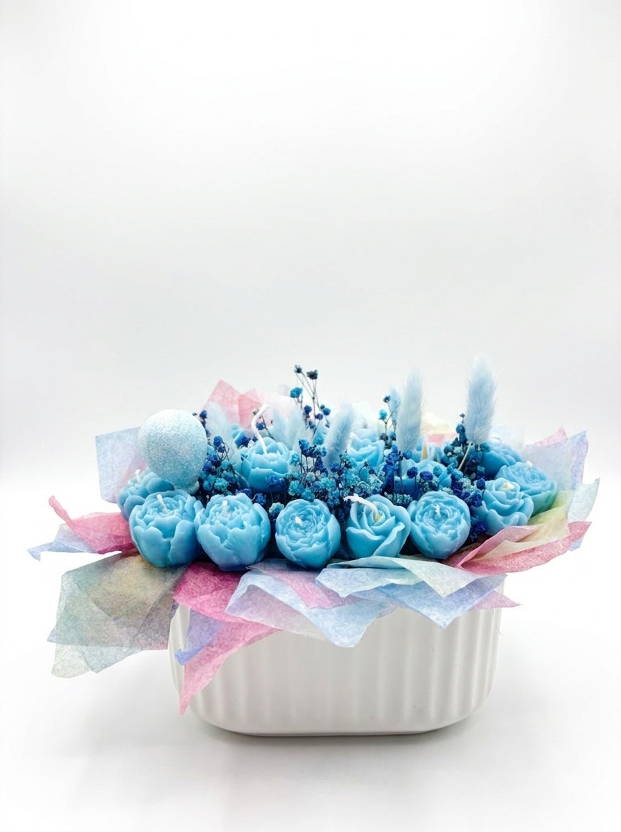 Indigo Petals Handmde Candle
