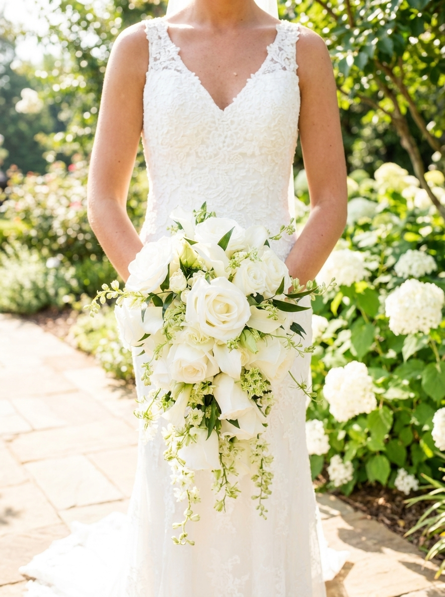 Pearl Cascade Bridal Bouquet