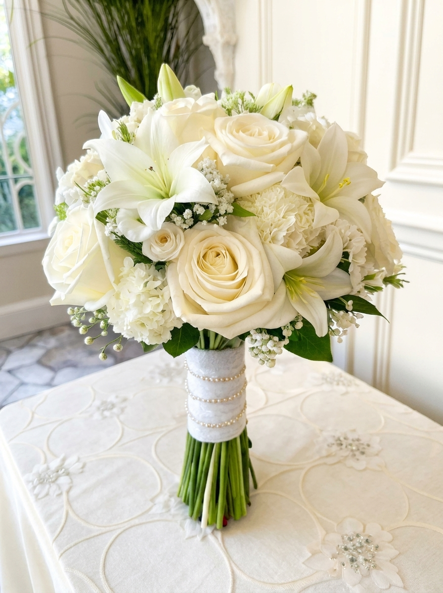 White Romance Bridal Bouquet