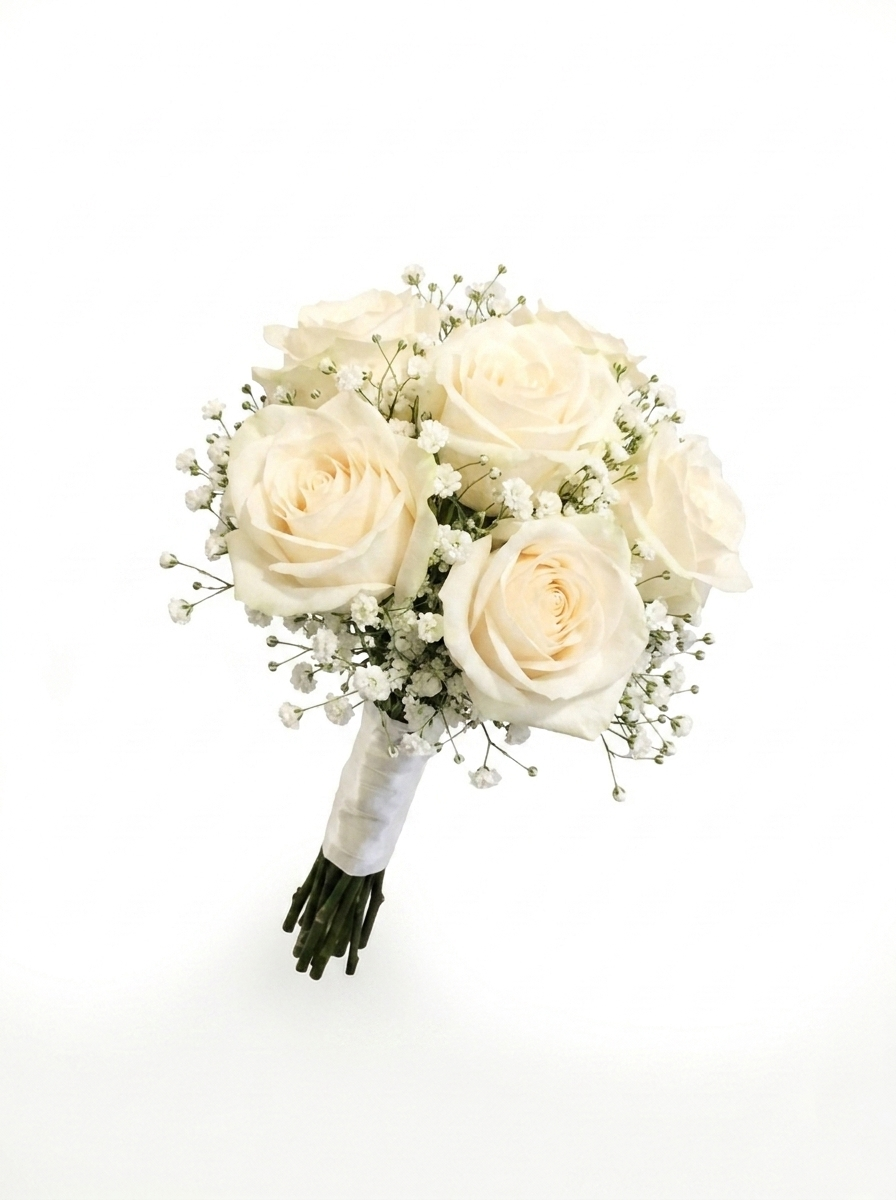 Pure Elegance White Rose Bouquet