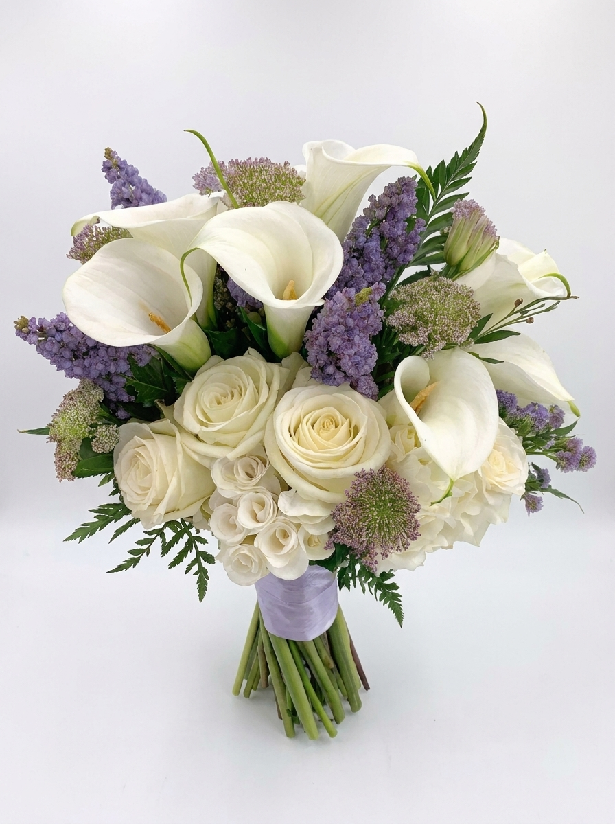 Violet & Ivory Dream Bridal Bouquet