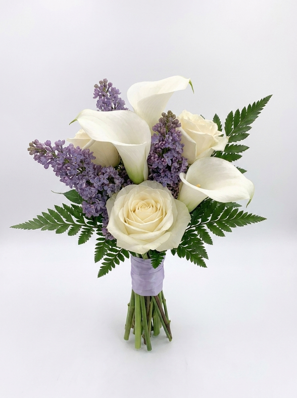 Violet & Ivory Dream Bridal Bouquet