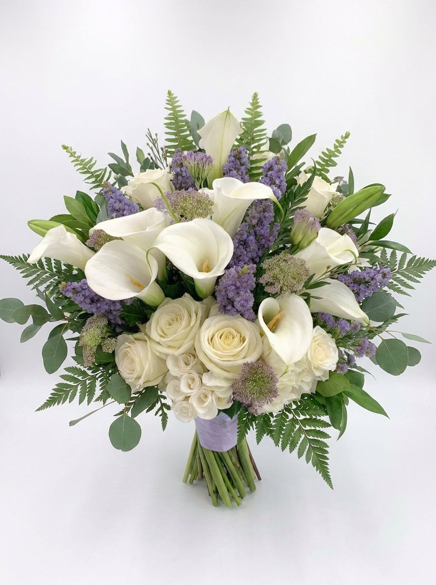 Violet & Ivory Dream Bridal Bouquet