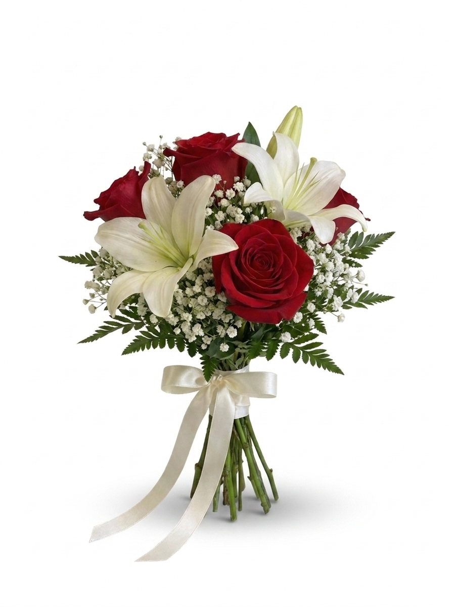 Crimson Harmony Bridal Bouquet