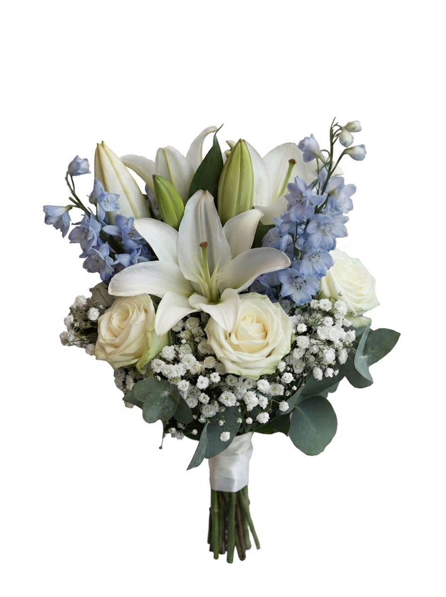 Sapphire & Lace Bridal Bouquet