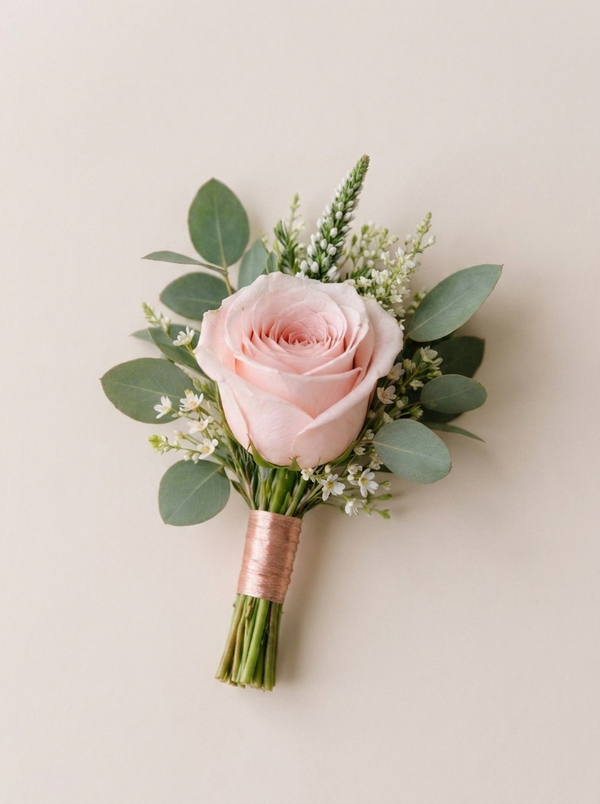 Rosé Royale Boutonniere
