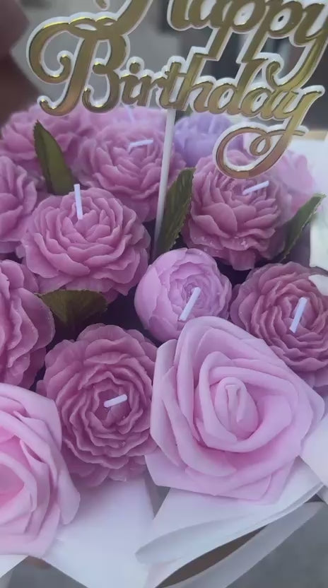 Birthday Bloom Handmade Candle