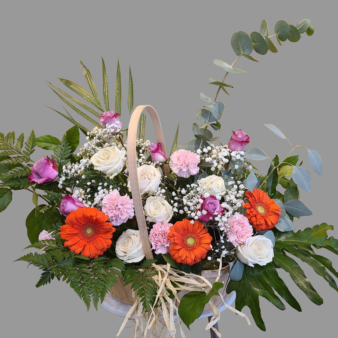 basket flowers basket fresh cut flowers