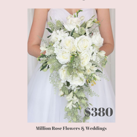 Extra Large Bridal Bouquet, luxurious wedding flowers